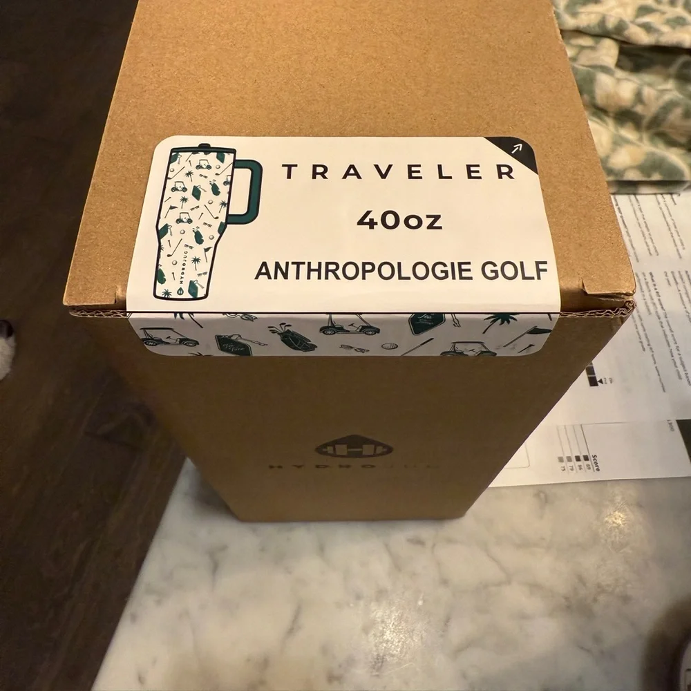 New in Box Hydrojug x Anthropologie Collab Golf Tumbler 40oz. - Picture 2 of 3